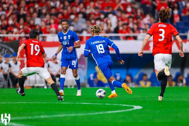 جانب من مباراة الهلال وأوراوا في ملعب سايتاما