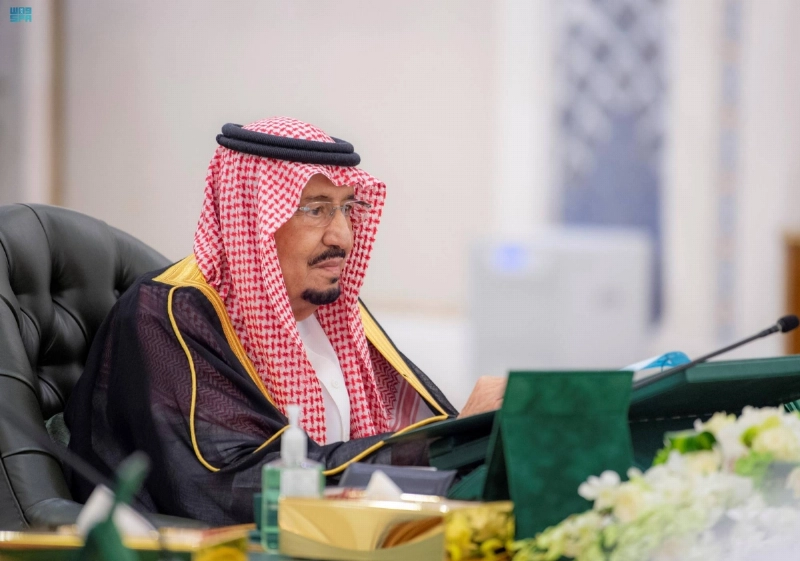 خادم الحرمين لدى ترؤسه جلسة مجلس الوزراء (واس)