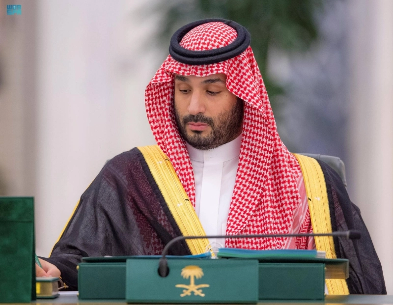 ولي العهد خلال الجلسة