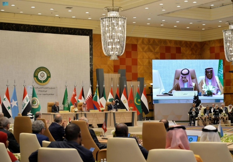 من اجتماع وزراء الخارجية العرب في جدة أمس (واس)