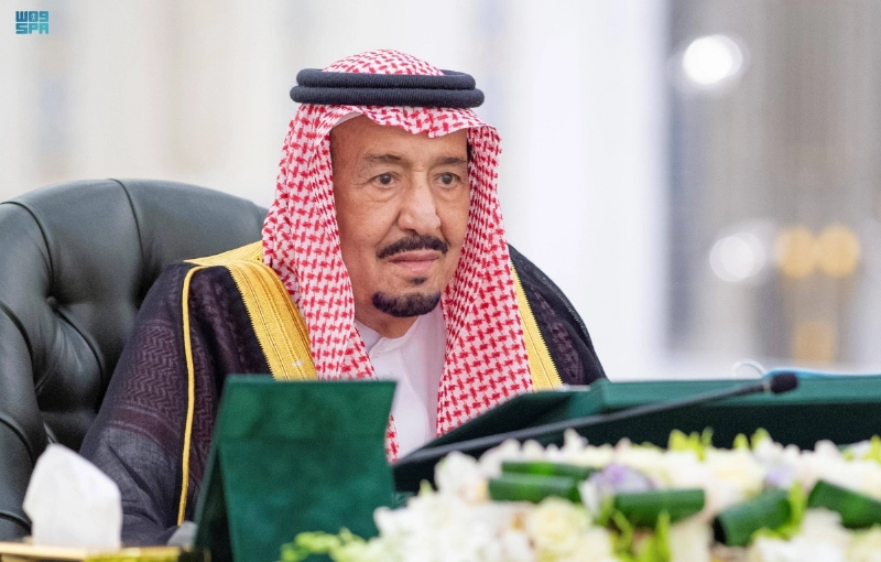 خادم الحرمين لدى ترؤسه جلسة مجلس الوزراء (واس)
