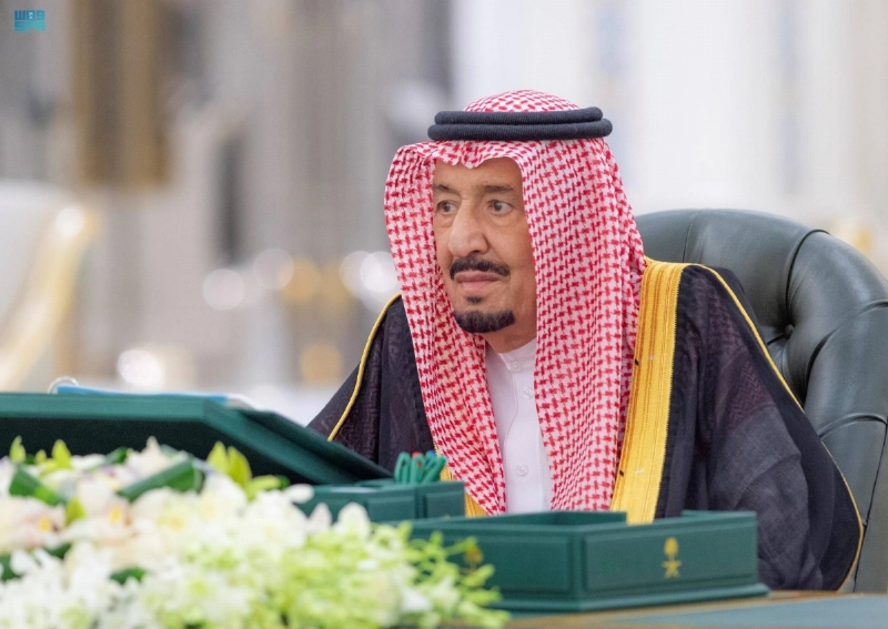 خادم الحرمين لدى ترؤسه جلسة مجلس الوزراء (واس)