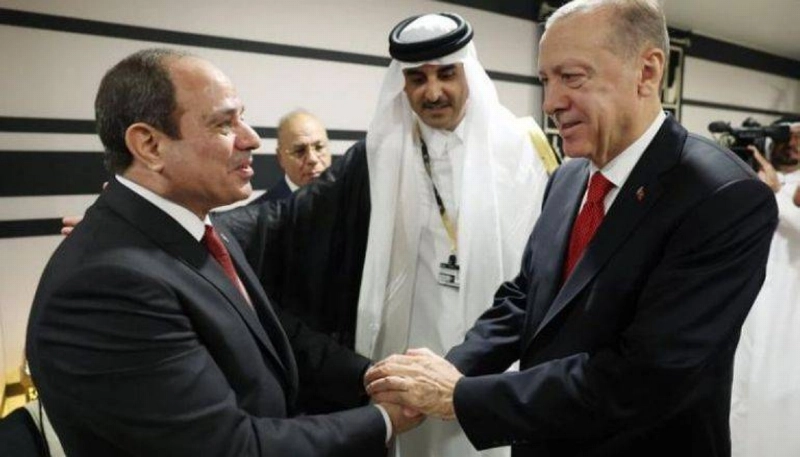 لقاء جمع إردوغان والسيسي في قطر (مكة)