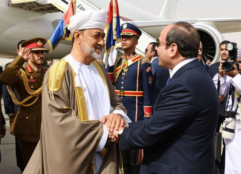 سلطان عمان والرئيس المصري (مكة)