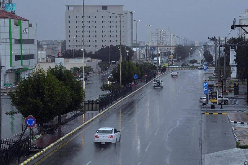 جانب من الأمطار على منطقة القصيم (مكة)