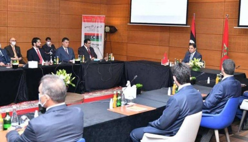 من جلسات الحوار الليبي الذي يستضيفه المغرب (مكة)