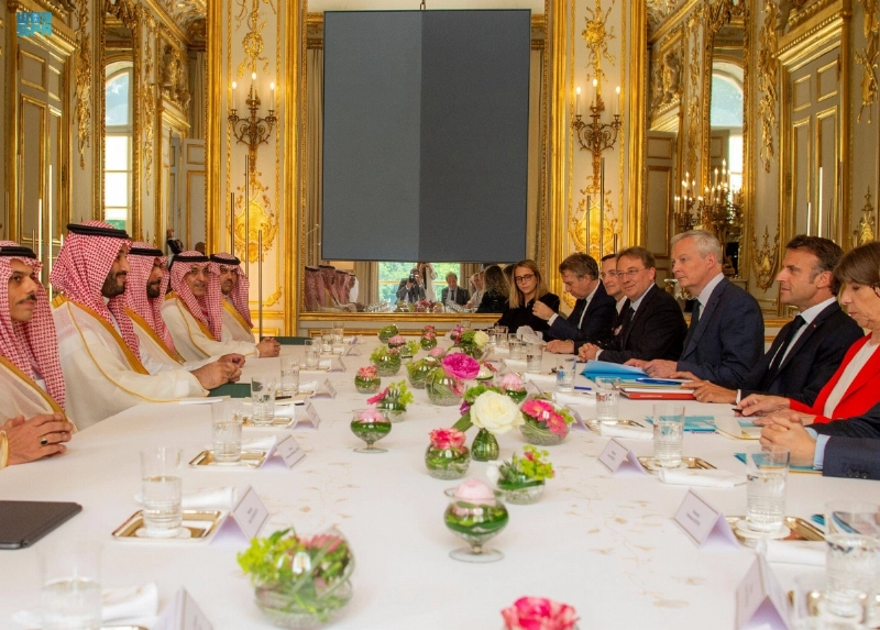 الاجتماع السعودي الفرنسي الموسع (واس)