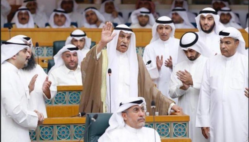أحمد السعدون لدى انتخابه رئيسا لمجلس الأمة (مكة)
