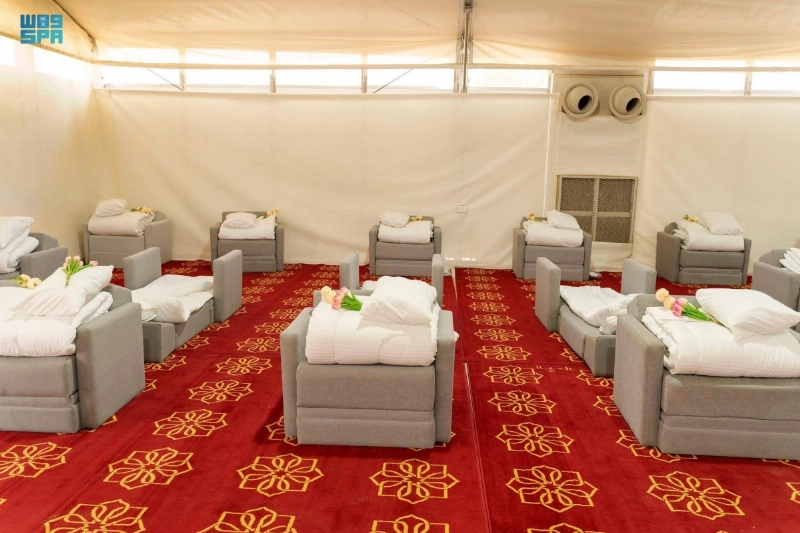 أحد المخيمات من الداخل (مكة)