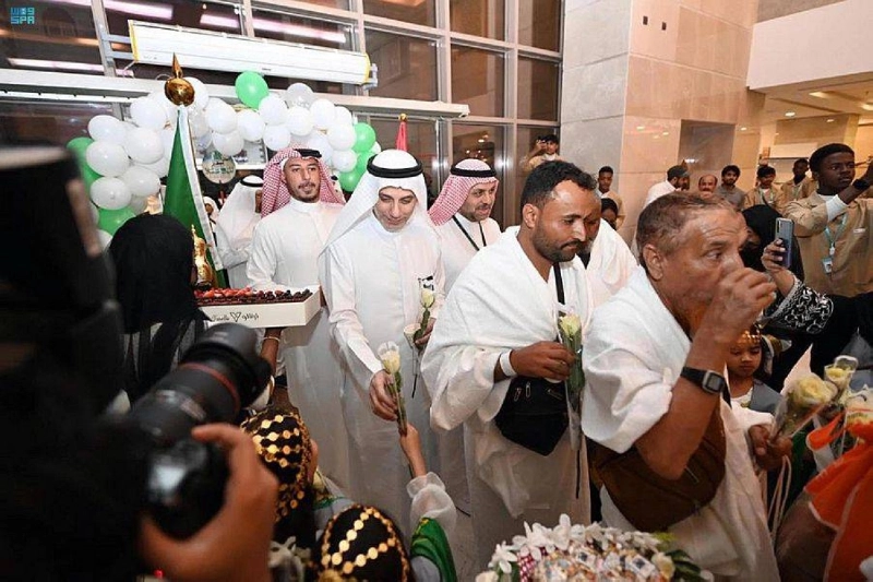 ترحيب خاص بالحجاج قبل التطويف (مكة)