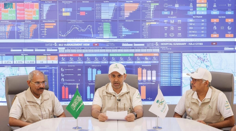 فهد الجلاجل خلال المؤتمر الصحفي (مكة)