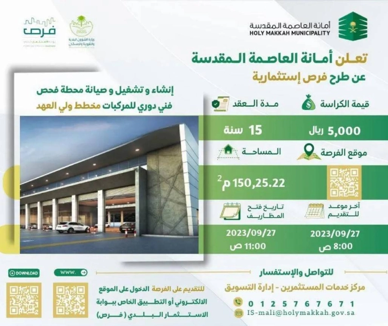 إعلان أمانة العاصمة المقدسة
