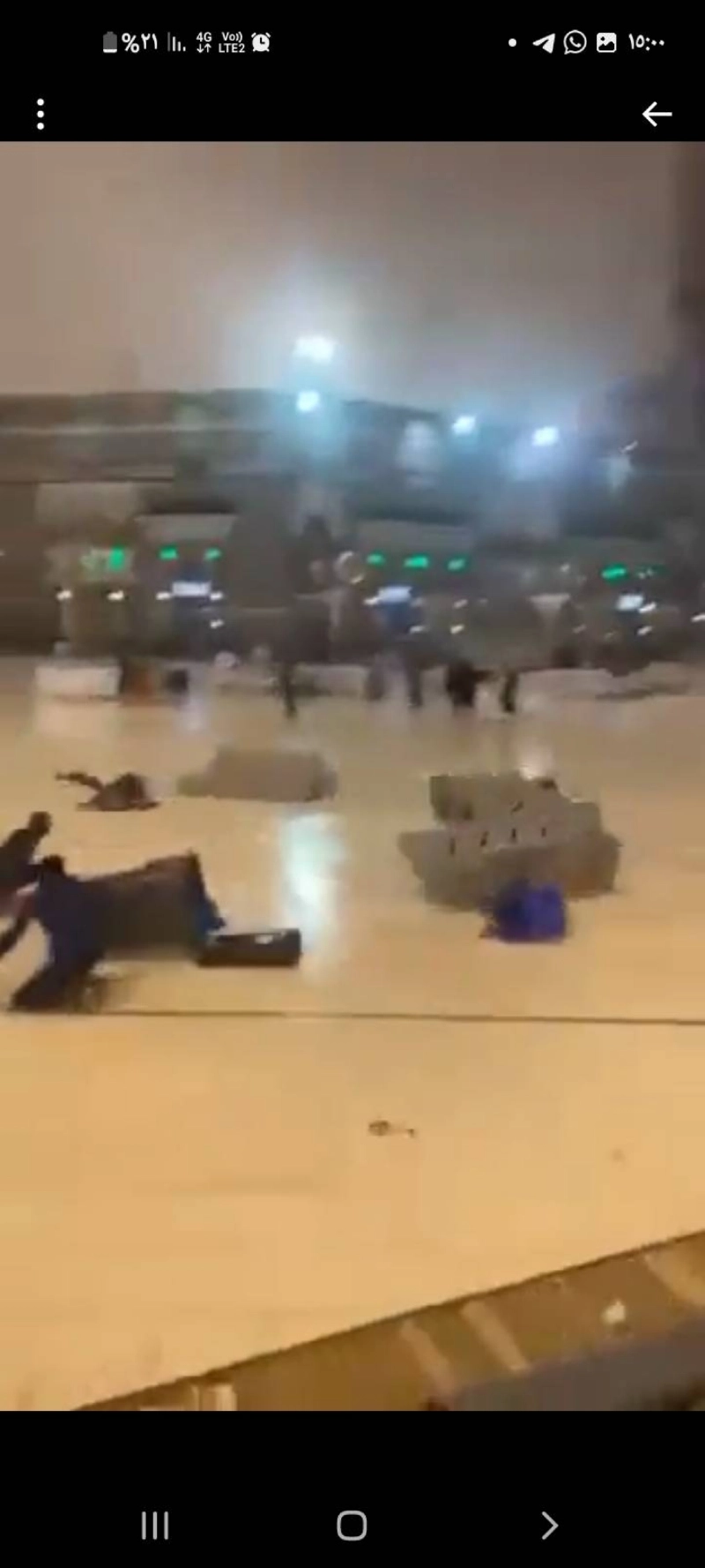شدة الرياح بساحات المسجد الحرام (مكة)