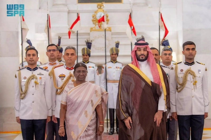 الأمير محمد بن سلمان خلال اجتماعه مع دروبادي مورمو (واس)