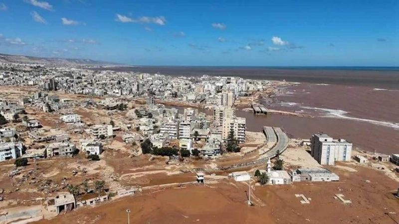 مدينة درنة بعد الفيضانات المدمرة (مكة)