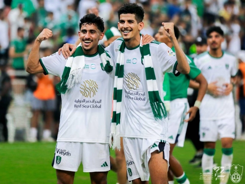فرحة لاعبي الأهلي بعد الفوز على الاتحاد