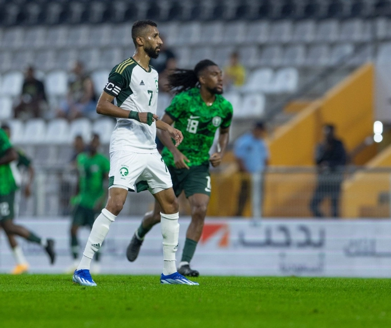 سلمان الفرج خلال مباراة نيجيريا