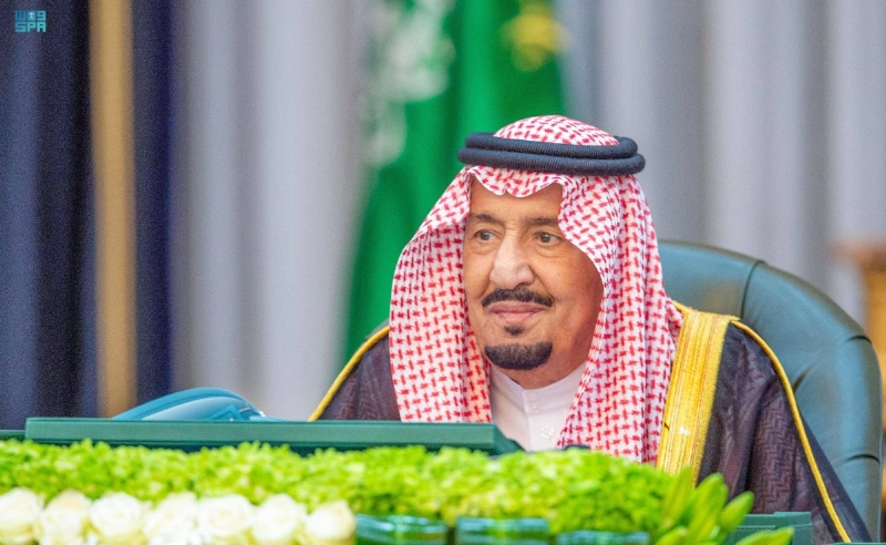 خادم الحرمين لدى ترؤسه جلسة مجلس الوزراء (واس)