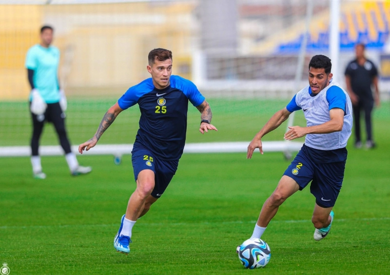 جانب من تدريبات النصر