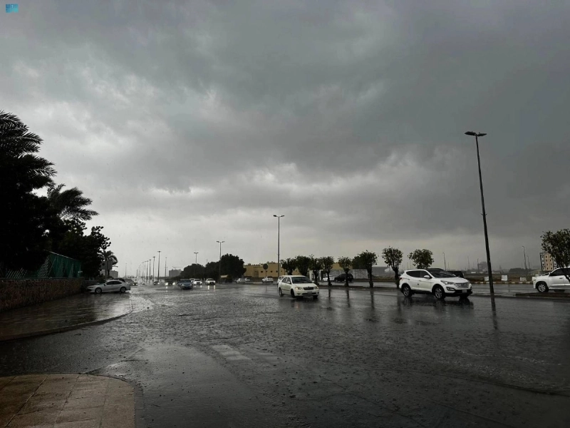 أمطار غزيرة شهدتها معظم المناطق (مكة)