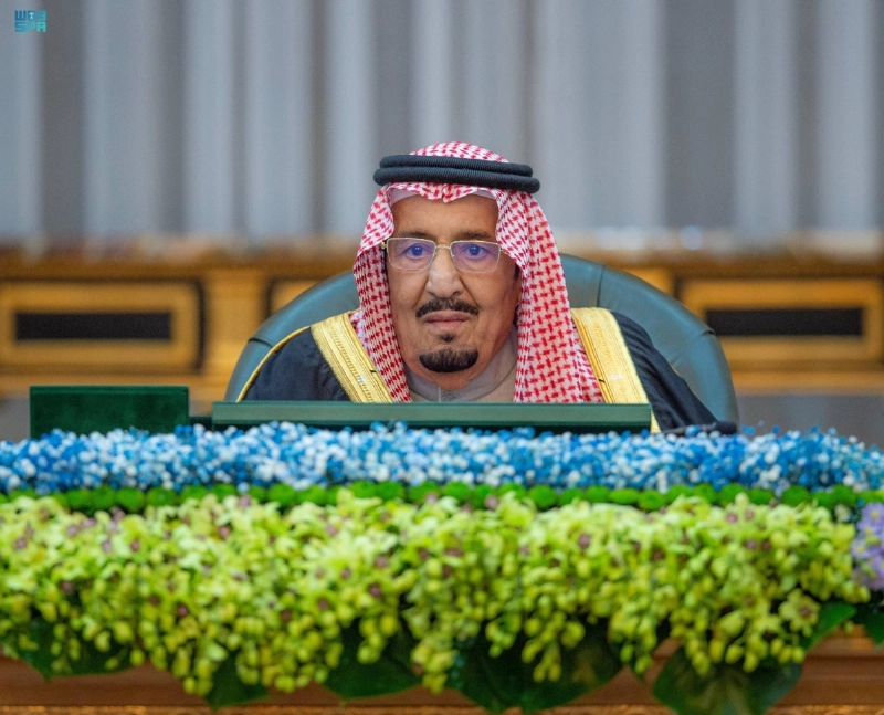 خادم الحرمين الشريفين مترئسا جلسة مجلس الوزراء (واس)