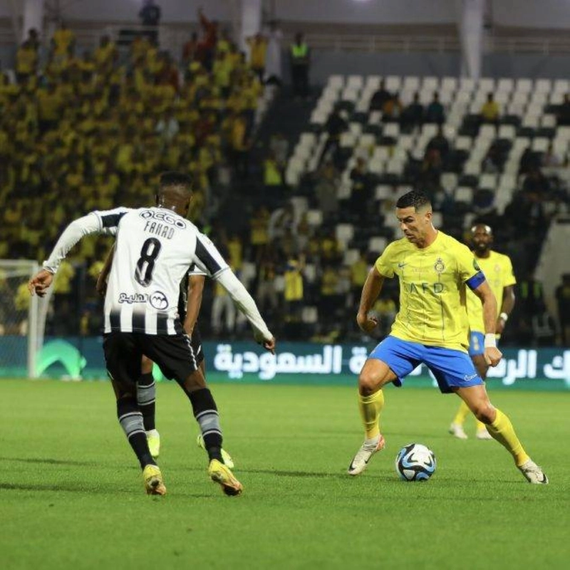 جانب من مباراة النصر والشباب