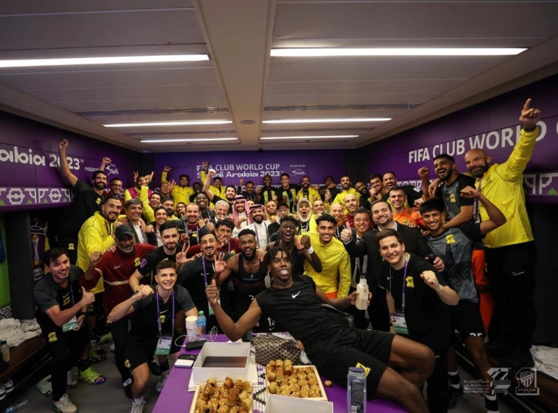 فرحة الاتحاد بعد الفوز على أوكلاند سيتي