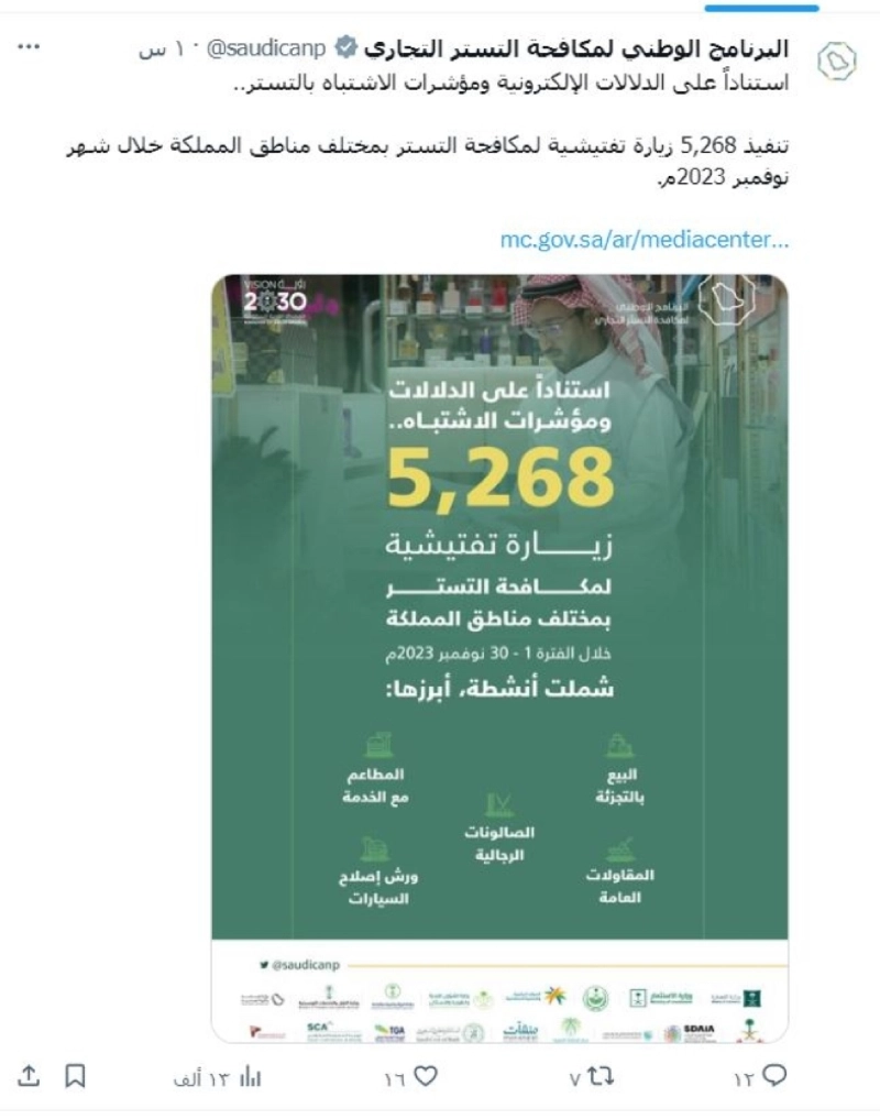 تغريدة البرنامج أمس