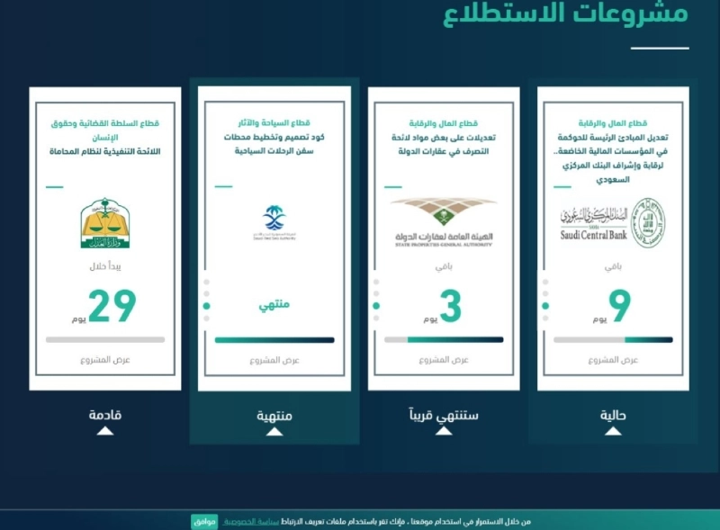 مشاريع على منصة استطلاع