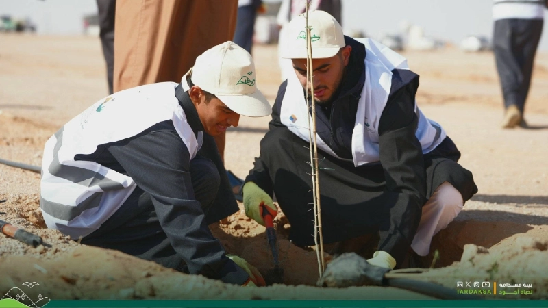 زراعة الشتلات البرية في المحمية (مكة)