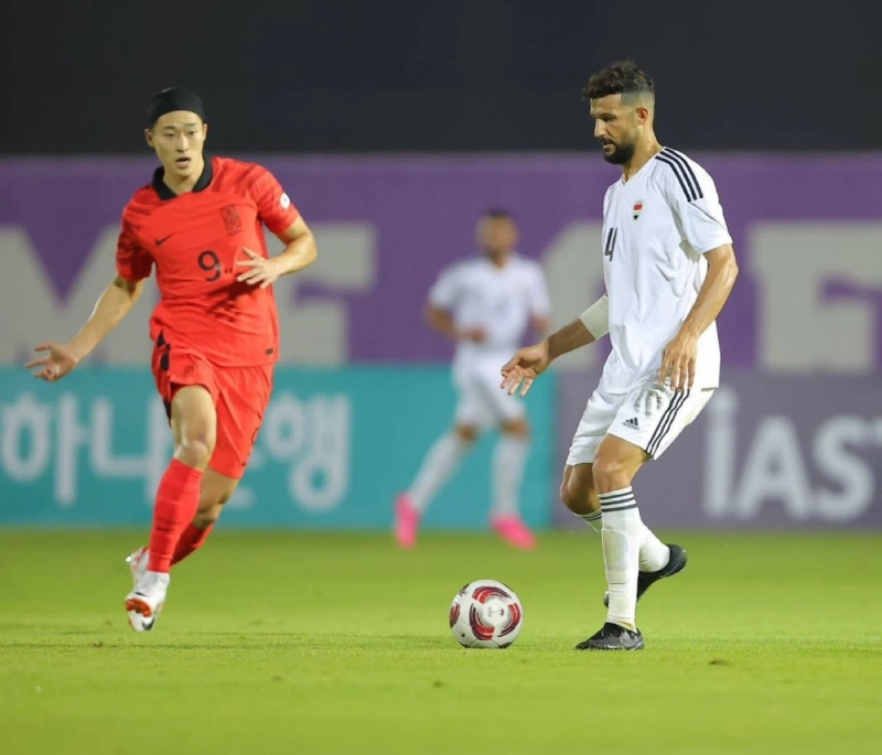 سعد ناطق قبل الاصابة في المباراة الودية