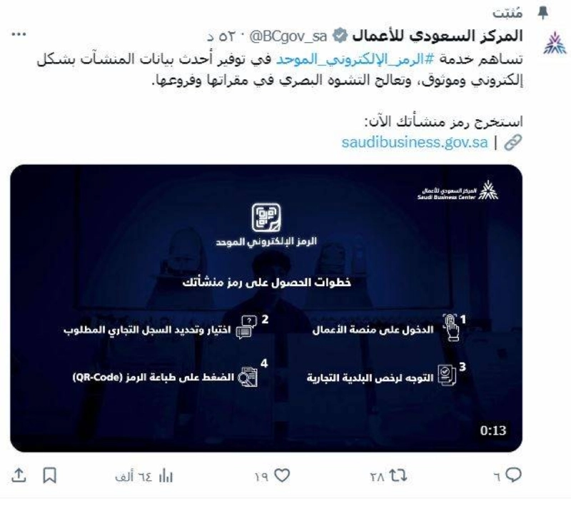 من حساب المركز السعودي للأعمال