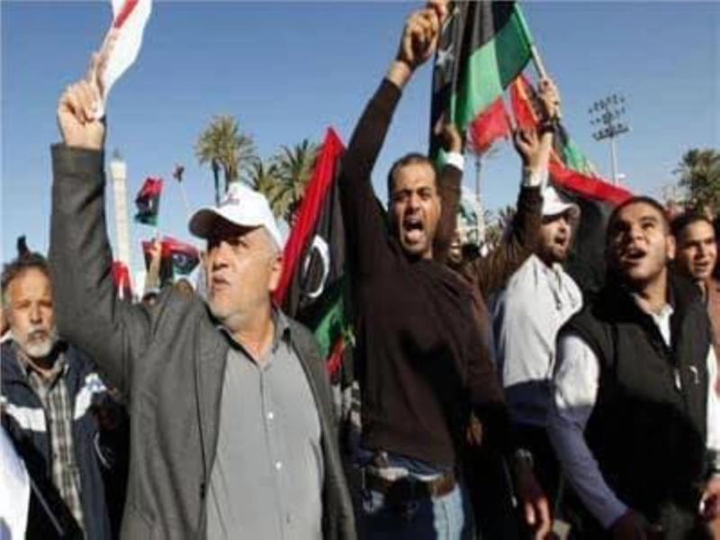 مظاهرة ليبية في الزناتان (مكة)