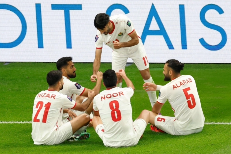 القهوة العربية في احتفال لاعبي الاردن بالتأهل