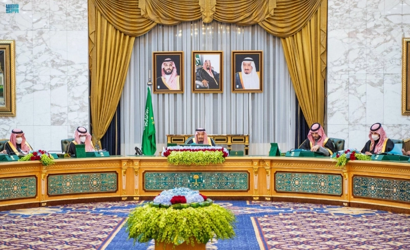 خادم الحرمين لدى ترؤسه جلسة مجلس الوزراء (واس)