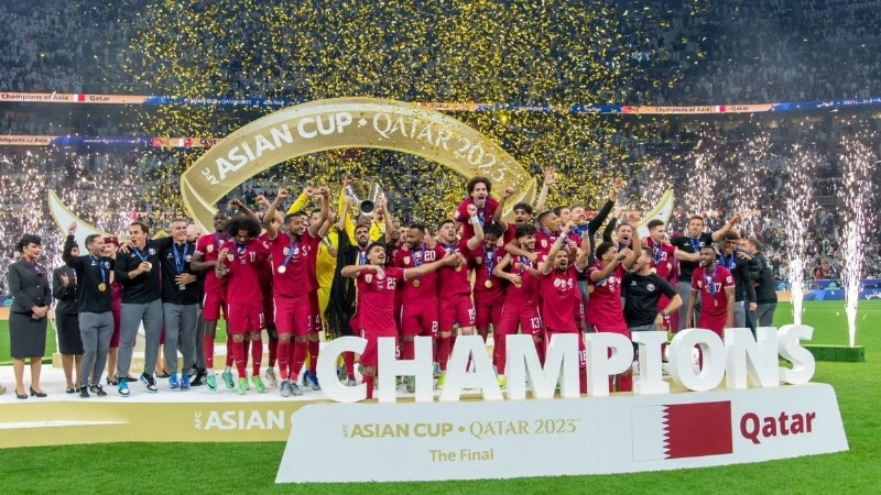 جانب من تتويج قطر بكأس آسيا