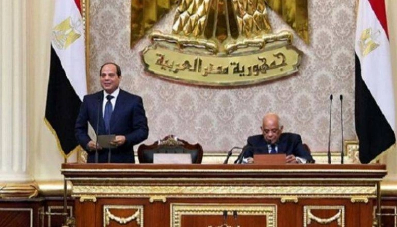عبدالفتاح السيسي يؤدي اليمين الدستورية في 2018 (مكة)