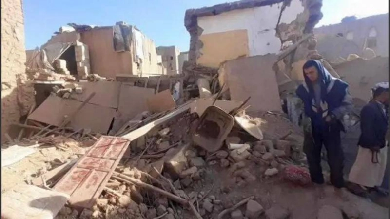 منازل رداع المهدمة بتفجير الحوثي (مكة)
