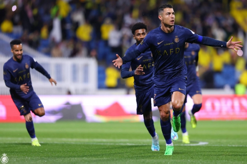 رونالدو بعد تسجيله الثالث في شباك أبها