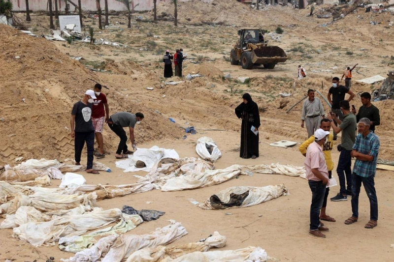 مقابر جماعية جرى اكتشافها في غزة (مكة)