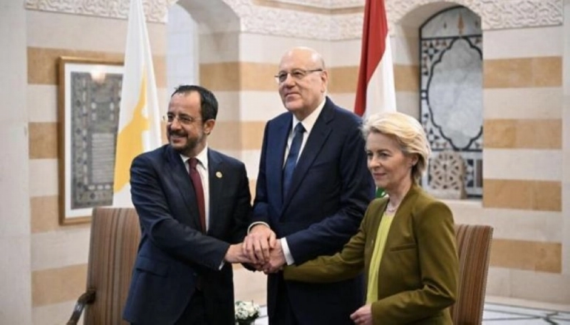 ميقاتي مع رئيسة المفوضية الأوروبية والرئيس القبرصي (مكة)