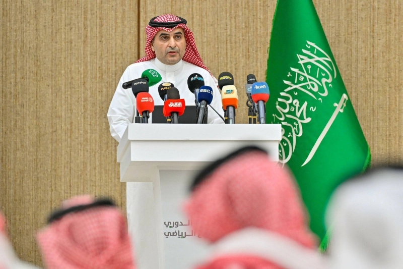 سعد اللذيذ خلال المؤتمر
