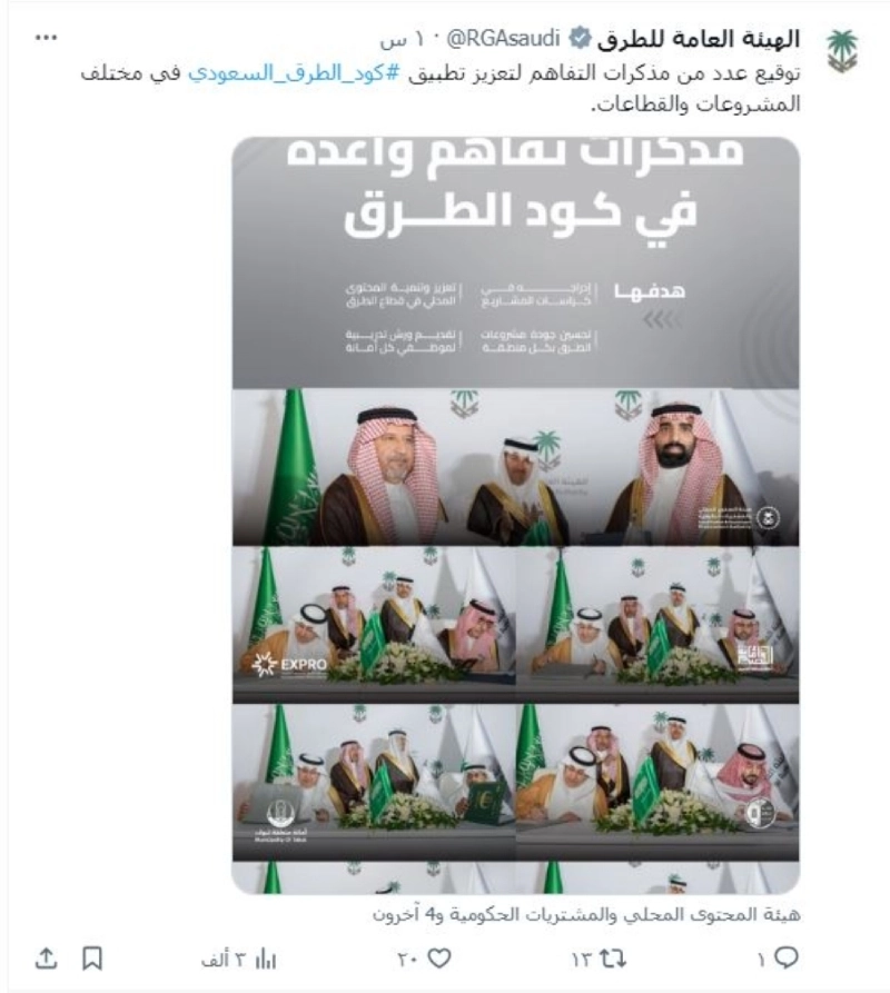 من حساب هيئة الطرق أمس