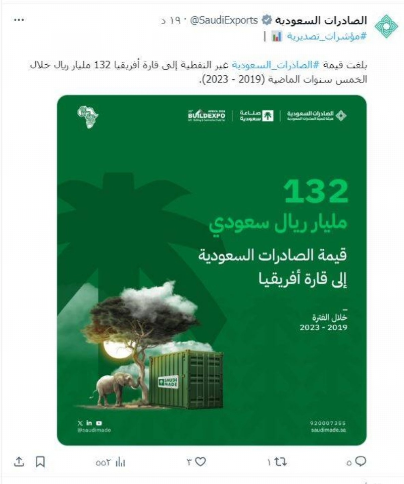 من حساب الصادرات السعودية
