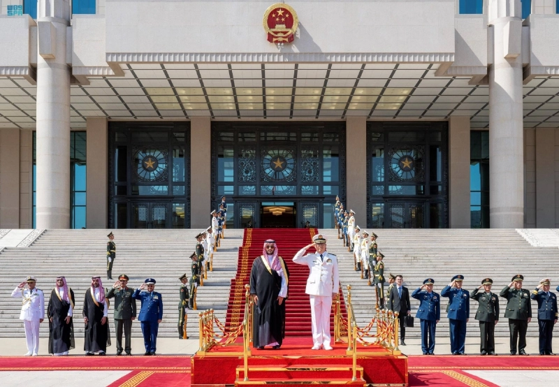 من مراسم الاستقبال