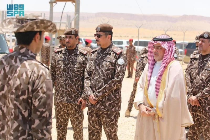 ساهر الحربي خلال افتتاح المركز بالمحمية (مكة)
