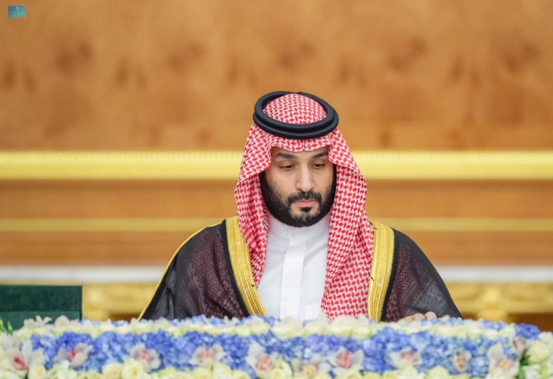 الأمير محمد بن سلمان لدى ترؤسه جلسة مجلس الوزراء في جدة (واس)