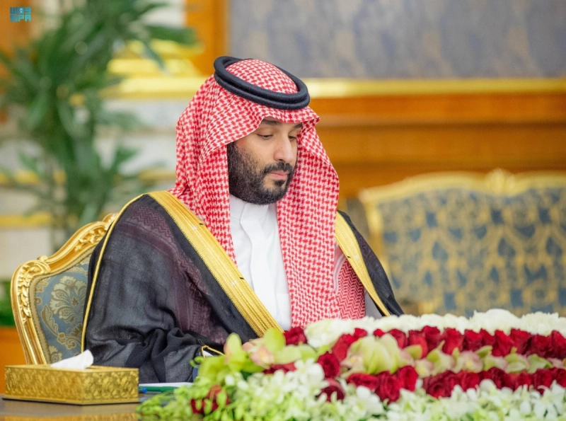 الأمير محمد بن سلمان لدى ترؤسه جلسة مجلس الوزراء في جدة (مكة)