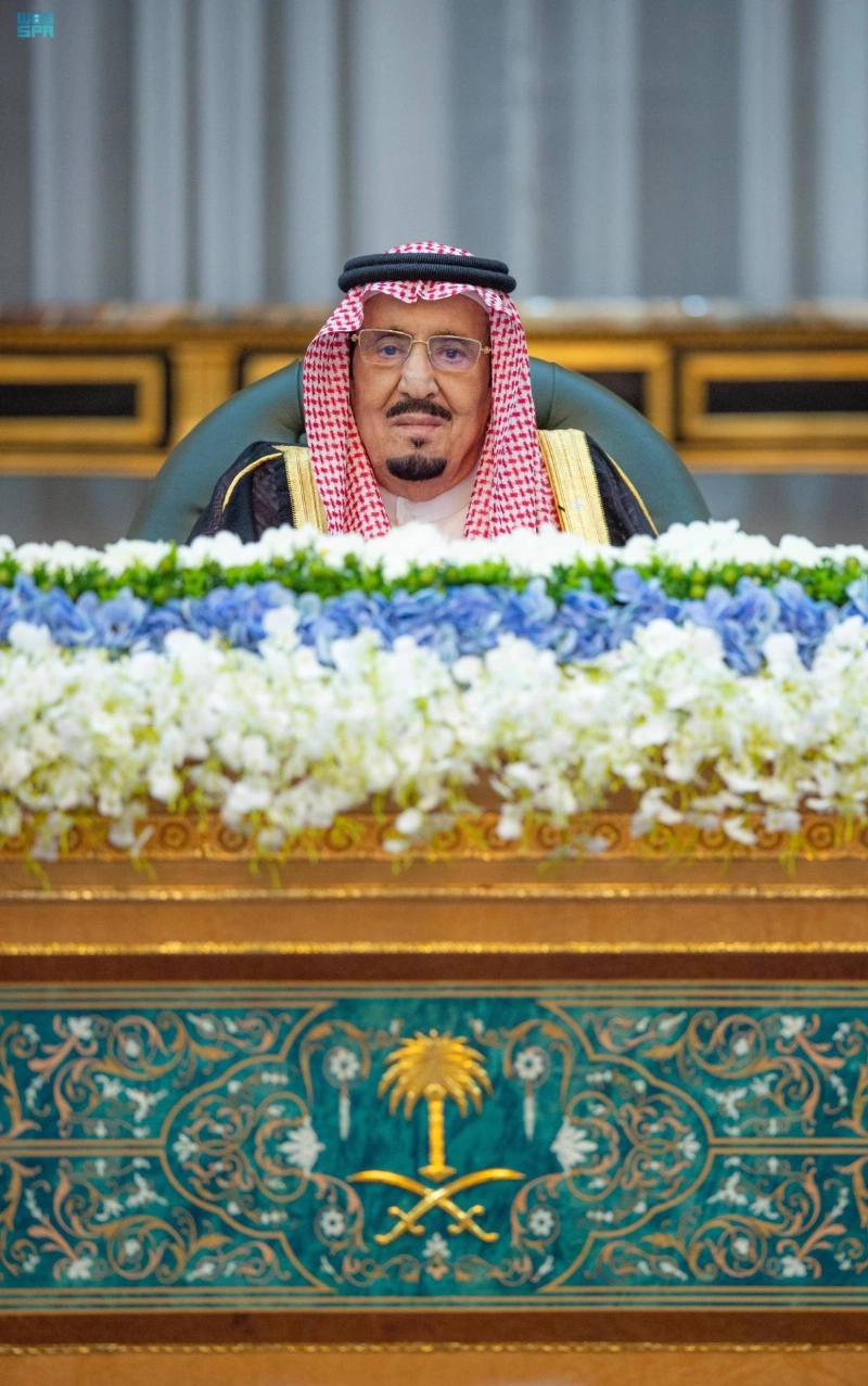 خادم الحرمين الشريفين لدى ترؤسه مجلس الوزراء