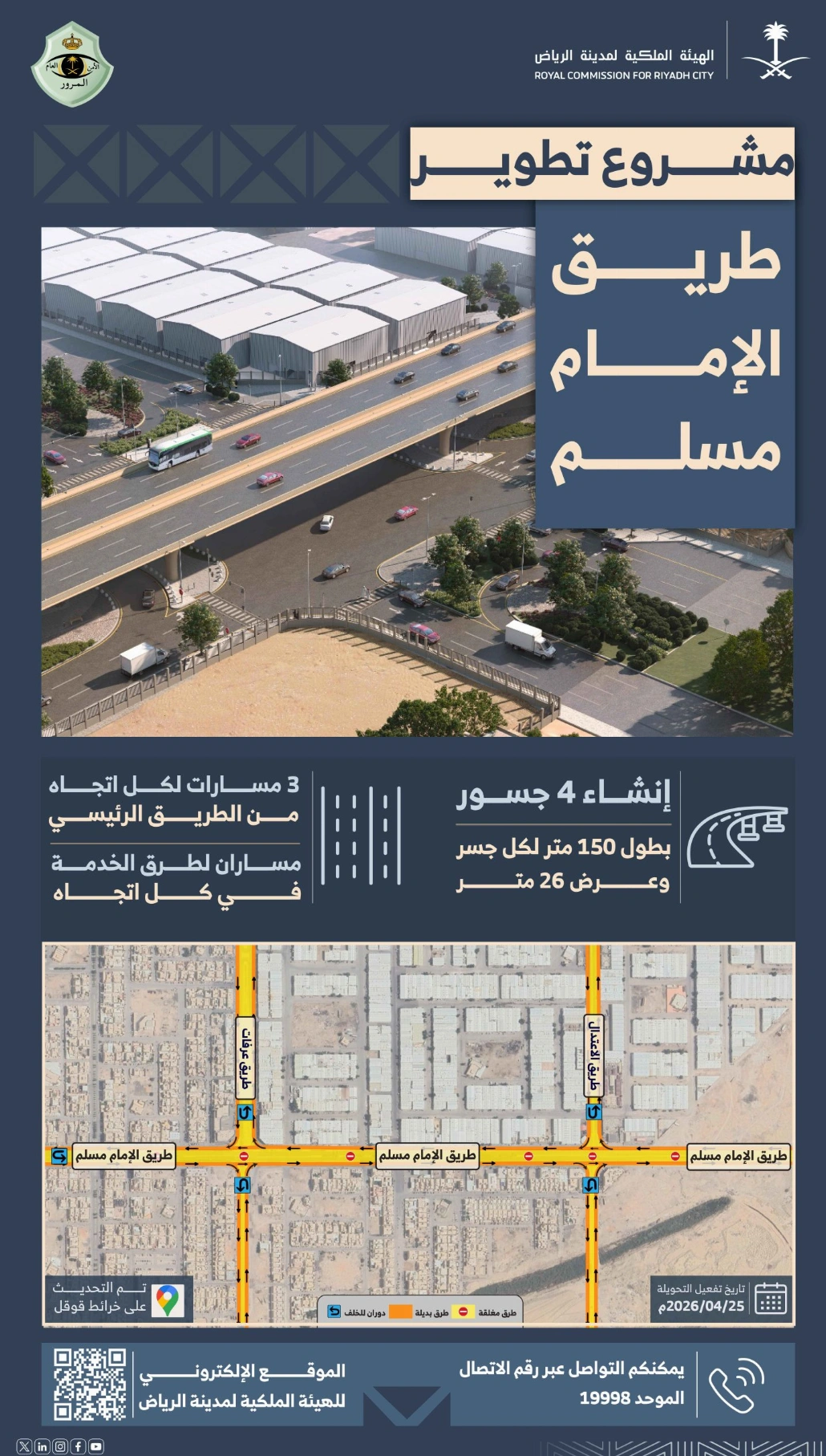 منطقة الأعمال جُهزت باللوحات الإرشادية والتحذيرية اللازمة